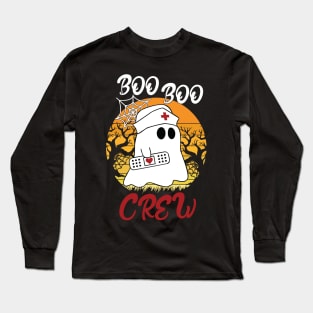Boo Boo Crew Nurse Shirts Halloween Nurse Shirts for Women Long Sleeve T-Shirt